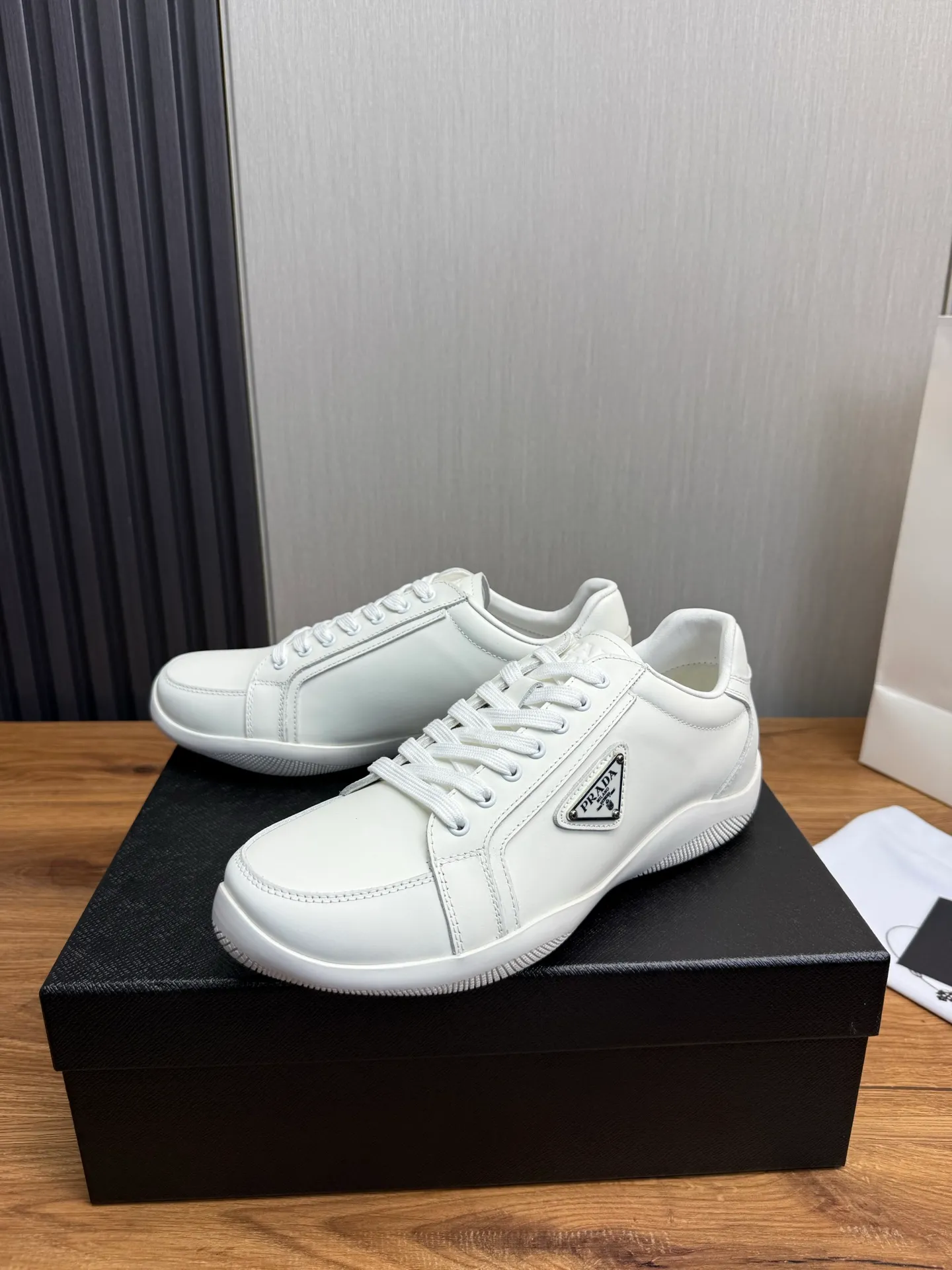 Men's shoes 💰760💰 [PRADA] New models synchronized with the official website, high-quality shipments ✔️Best sellers🔥 Original cowhide + cowhide lining, 1🆚1 replica, original original sole, 38-45 (men's 38.45 custom-made, non-refundable)